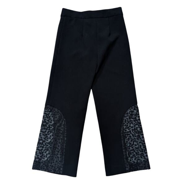 Alexis Black Cropped Wide Leg Floral Sheer Panel Novata Pants XS - Picture 5 of 7